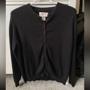 Worthington Vintage Classic Black Cardigan (M) Practical Magic vibe Sally Owens